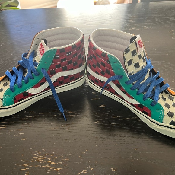 Muti-Colored Checkered Vans - Picture 3 of 7